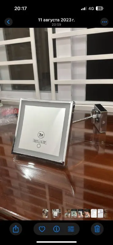 Gương trang điểm LED 3x Hafele, mới — 2/5