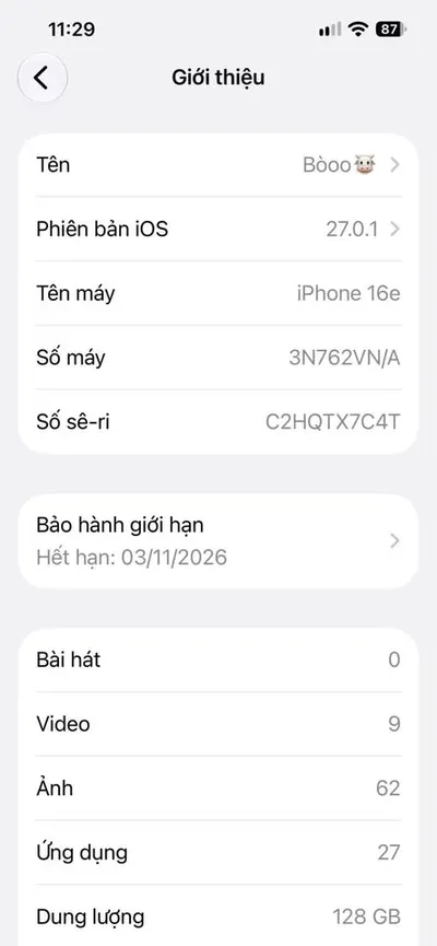 iPhone 16e 128GB (VN/A), 96% battery, for sale — 2/2