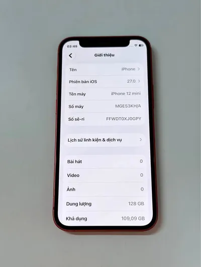 Apple iPhone 12 mini 128GB (red), 85% condition