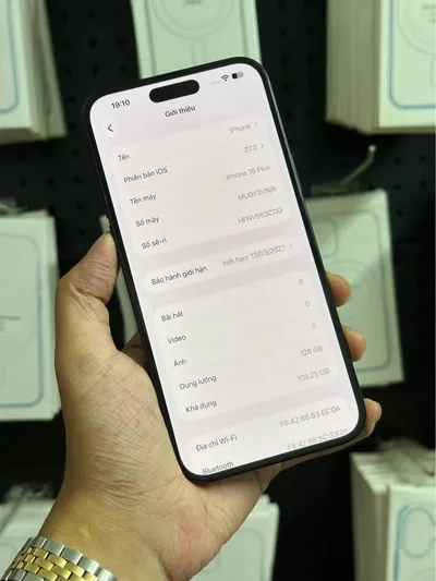 iPhone 15 Plus 블랙 128GB, 베트남 공식 제품 — 4/9