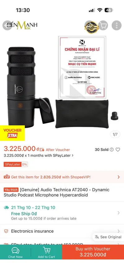 Micro Audio-Technica AT2040 XLR – Mới trong hộp — 3/3