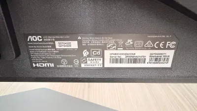 AOC Q27G42ZE 27" 2K 240Hz 게이밍 모니터 판매 — 6/7