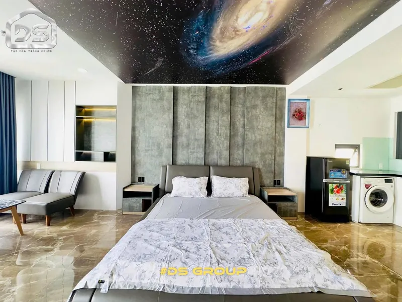Cat-friendly studio with big balcony in Van Don, 15M VND/month — 4/5