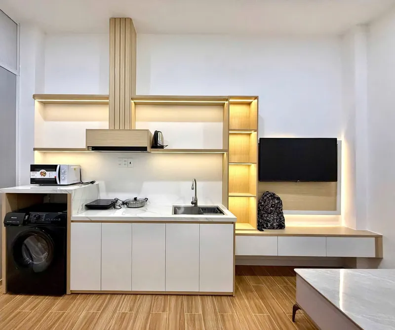 1-bedroom furnished apartment on Nguyen Thien Thuat street, 10M VND/month