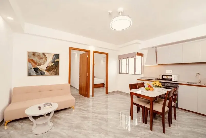 2-bedroom furnished apartment for rent, North Nha Trang, 55m² — 3/10