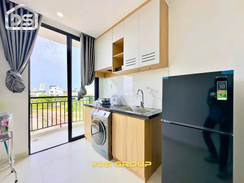 Ha Quang 2 一居室带家具公寓，公园景观，每月 1050 万越南盾 — 5/9