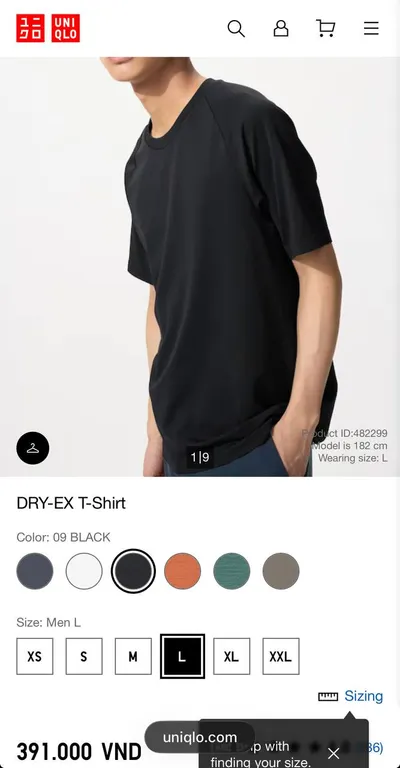 Uniqlo T-shirts, size L, 300,000 VND each — 2/2