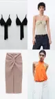 Four new Zara women's tops and skirt, XS-S