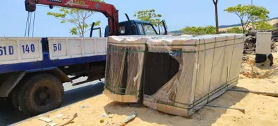 Truck crane lifting and transport service, Nha Trang area — 3/4
