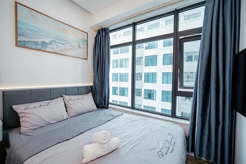 바다 전망 2침실 아파트 임대, Oceanus Muong Thanh Vien Trieu, 월 1,600만 VND — 4/10
