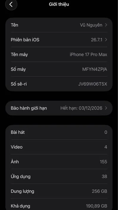iPhone 17 Pro Max (used, 99%) — 2/3
