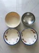 Two bowls (beige 22 cm, tin 19 cm) and new Old Spice 73g