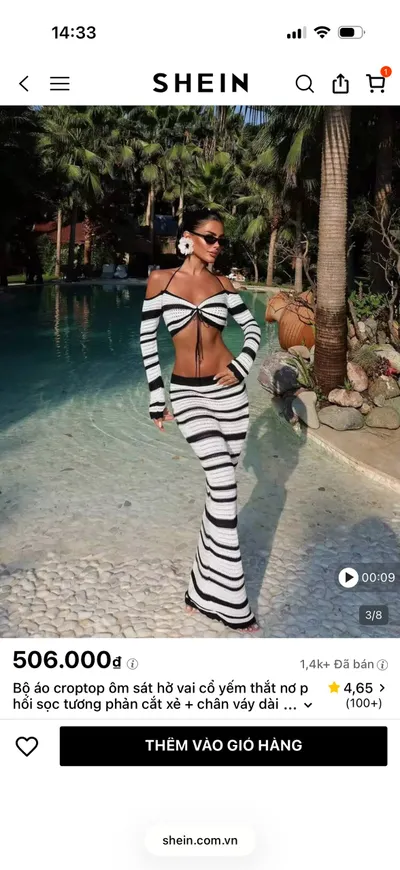 Beach dress, swimsuit, shorts and muslin dress for sale